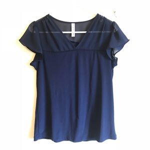 Per Seption Concept Navy Blue Blouse